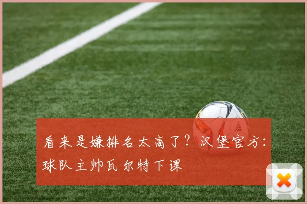 看来是嫌排名太高了？汉堡官方：球队主帅瓦尔特下课