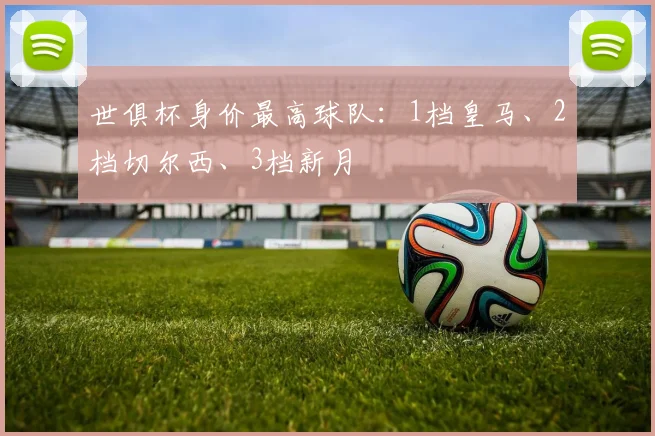 世俱杯身价最高球队：1档皇马、2档切尔西、3档新月